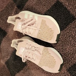 Adidas Soft Pink and White Athletic running shoes